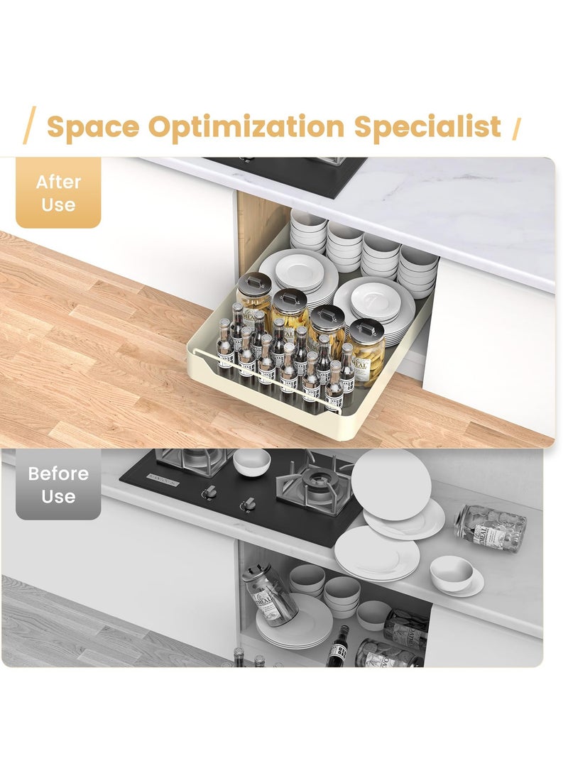 MIXDE Pull Out Cabinet Organizer, Pull Out Drawers for Cabinets, Slide Out Drawers for Kitchen Cabinets, Heavy Duty Pull Out Shelves for Pantry, Bathroom, Living Room  - Image 4