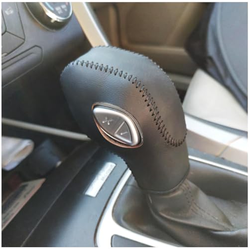 ACTOOLE Black Leather Gear Shift Knob Cover for Ford Focus 2012-2016 / Fiesta 2014-2016 / Fusion S / SE 2013-2016 / Fusion Gear Shift Cover - Image 2