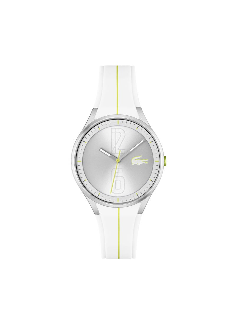 LACOSTE Round Analog Women's Silver White Case Watch - 2001349 - Image 1