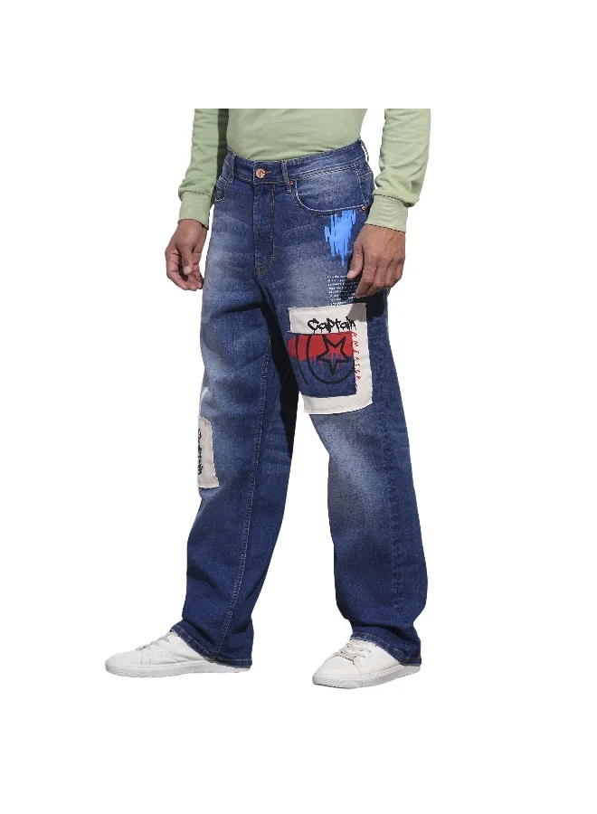 Being Human Mens Mid Tone Anti Fit Denims