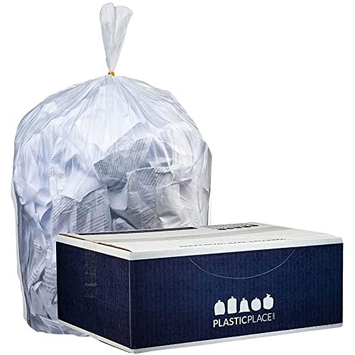 Plasticplace 40-45 Gallon Trash Bags │16 Microns │ Clear Heavy Duty Garbage Can Liners │ 40" x 48" (250 Count) - Image 2