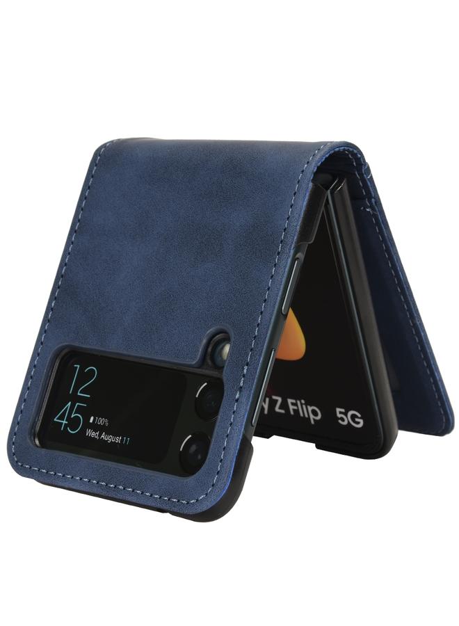 S-TOP Case For Samsung Galaxy Z Flip4 5G Skin-feeling Half-split External Card Slot Folding Phone Case - Image 3