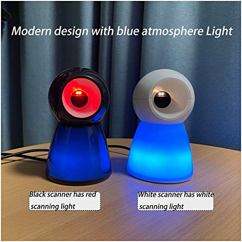 TEEMI Handsfree 2D QR Barcode Scanner, TEEMI USB Wired Omnidirectional Desktop Bar Code Reader Scanner Screen Scanning CMOS Imager Presentation Bar Code Reader Compact Size, TMSL-73 - Image 3