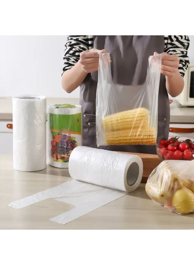 200 Heavy Duty Large Food Storage Bags Thick Plastic Fridge Freezer Tear Resistant Easy Tear Opening Bulk Meal Prep Groceries Fridge Organization L Size - Image 2