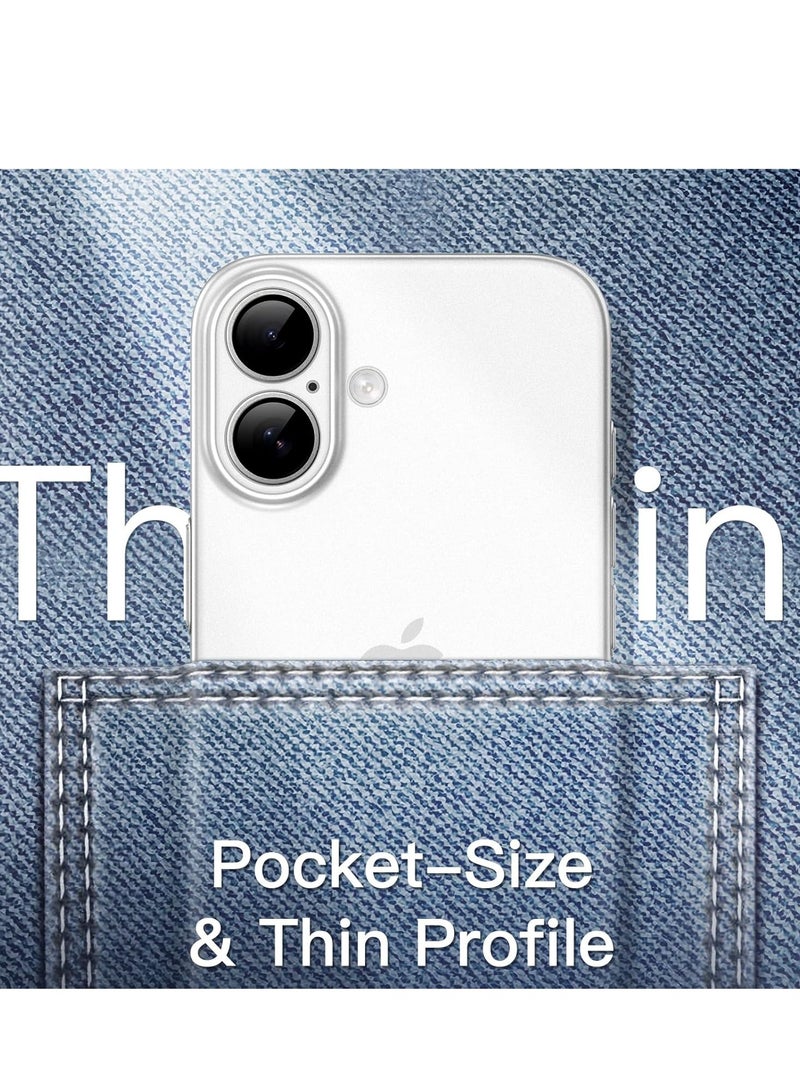 ELTRAZONE Ultra Slim Frosted Clear Case for iPhone 16 (6.1 Inch) - Lightweight, Minimalist Design with Full Camera Lens Protection - Image 5