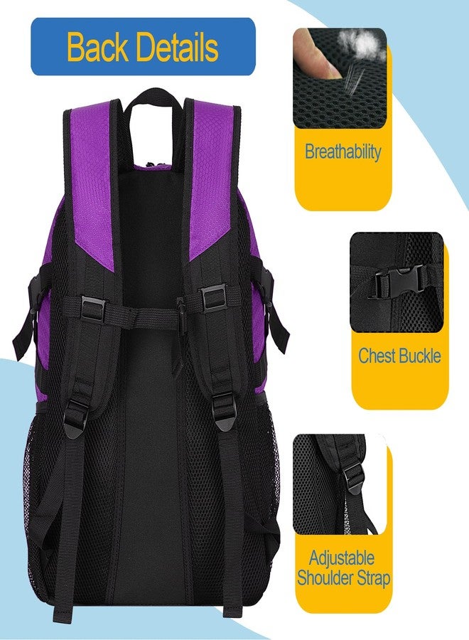 DAFISKY Basketball Backpack with Ball Compartment - Large Basketball Bag with Shoes compartment Sports Equipment Bag (Purple) - Image 5