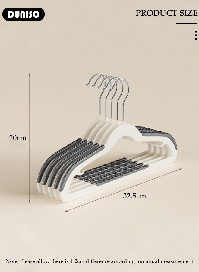 DUNISO 20 Pack Plastic Baby Hangers,  Non-Slip Hangers with 360 Chrome Swivel Hook,  Strong and Durable Hangers for Newborn to Teenagers, Space Saving Clothes Hanger with Rubber Coating for Closet  - Image 4