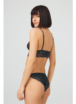 COTTONHILL Tenan Green Lace Transparent Non-Wireless Women's Bra Set  - Image 4