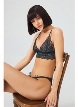 COTTONHILL Tenan Green Lace Transparent Non-Wireless Women's Bra Set  - Image 5