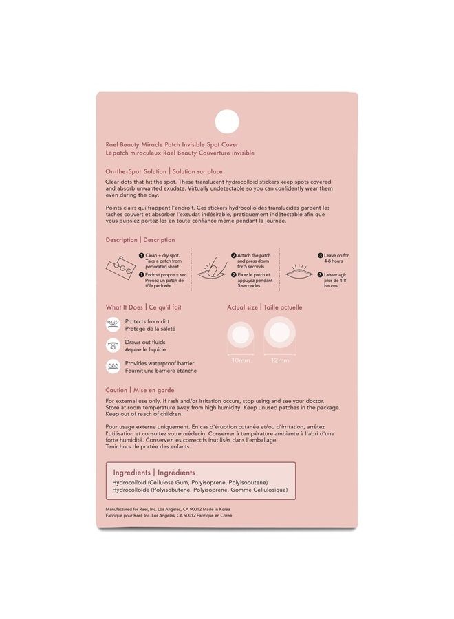 Rael Pimple Patches, Miracle Invisible Spot Cover - Hydrocolloid Acne Pimple Patches for Face, Blemishes and Zits Absorbing Patch, Breakouts Spot Treatment for Skin Care, Facial Stickers, 2 Sizes (96 - Image 2
