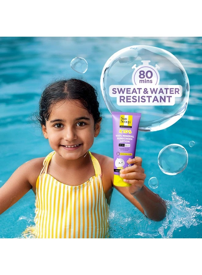 SunScoop Kids 100% Mineral Sunscreen Lotion Spf 30+ Pa++++ | Paediatrician Recommended | Prevents Tanning & Sunburn | Sweat & Water Resistant | Safe For Sensitive Skin | For 1+ Years | 75 Gm - Image 2