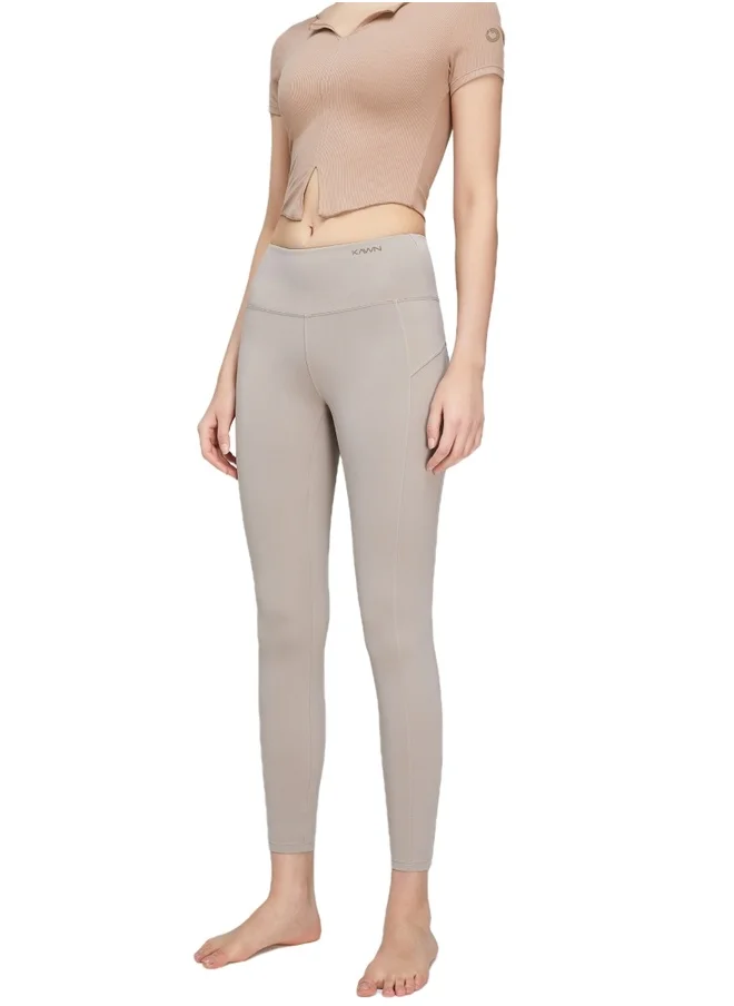 كون.يوغا Womens Mid Waist Contour Seamless Workout Sport Leggings Yoga Pants Tummy Control Running Pants