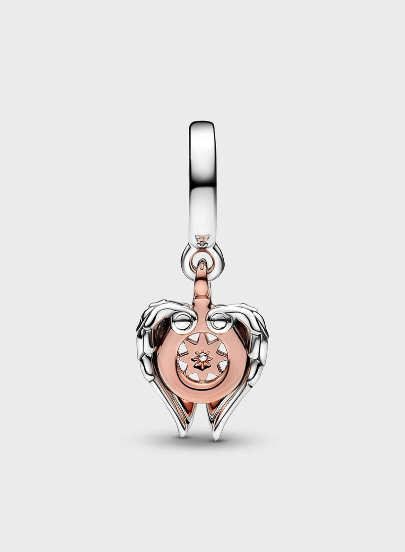 PANDORA Celestial Compass Angel Wings Dangle Charm