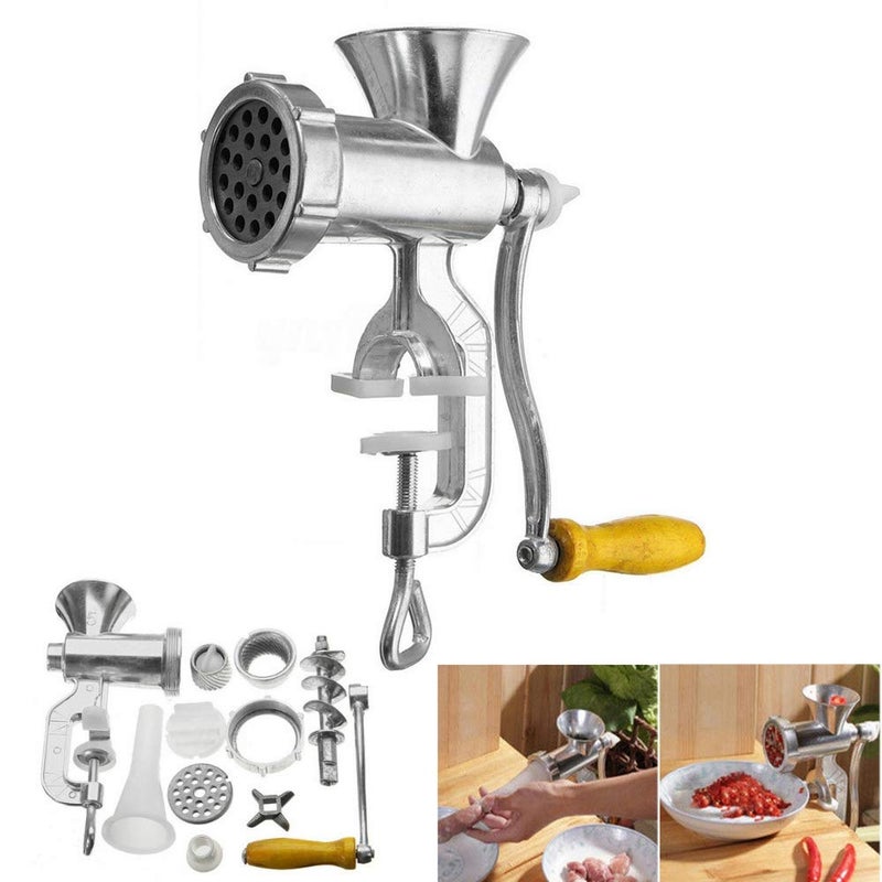 U/N Manual Meat Grinderï¼ŒMeat Mincer Machineï¼ŒStainless Steel Sausage Makerï¼ŒMeat Nut and Vegetable Chopper for Grind All Kinds of Poultry, Meat and Vegetablesâ€¦