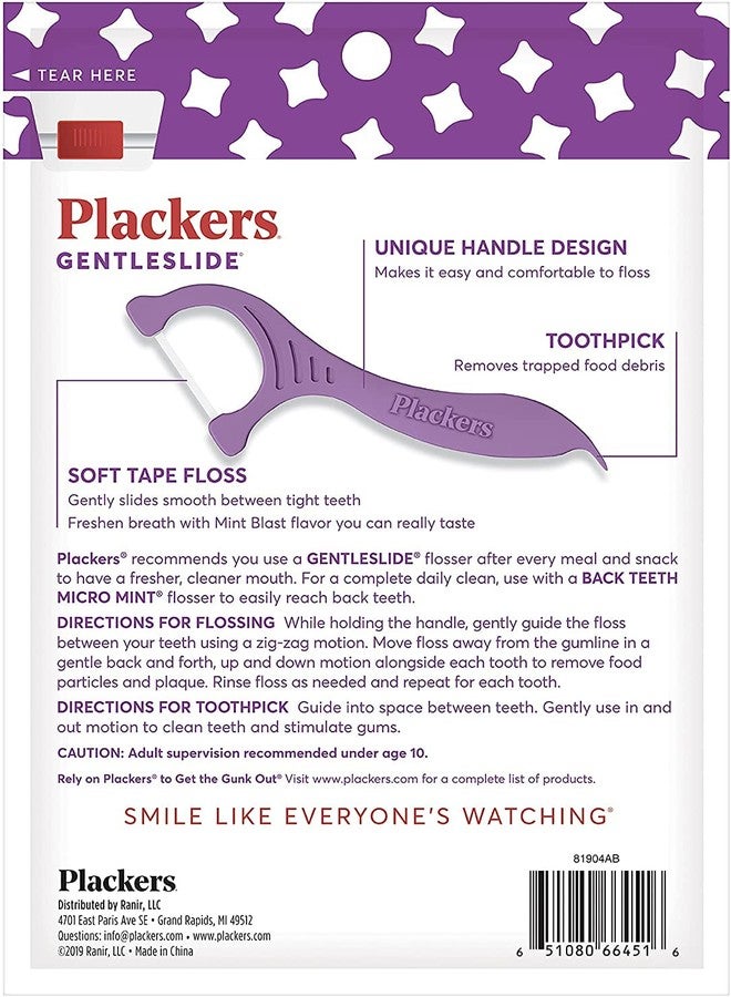 PLACKERS Gentleslide Dentla Flossers for Tight Teeth 90 ea (Pack of 2) - Image 2