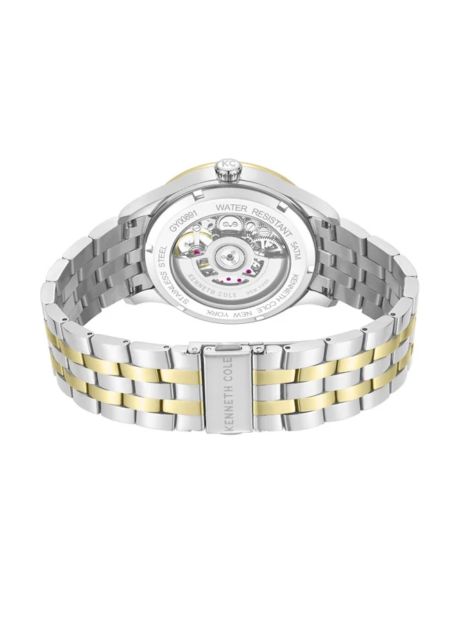 Kenneth Cole New York  Mother Of Pearl Dial Stainless Steel Bracelet Multifunction Watch for Men, 43mm for Men | Best Price UAE
