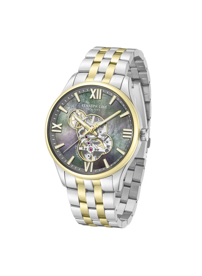 Kenneth Cole New York  Mother Of Pearl Dial Stainless Steel Bracelet Multifunction Watch for Men, 43mm for Men | Best Price UAE