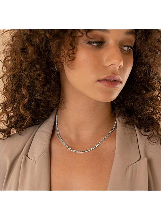 PAVOI 14K Gold Plated Curb Paperclip Box Sphere Bead Snake Herringbone and Figaro Chain Adjustable Necklace - Image 2