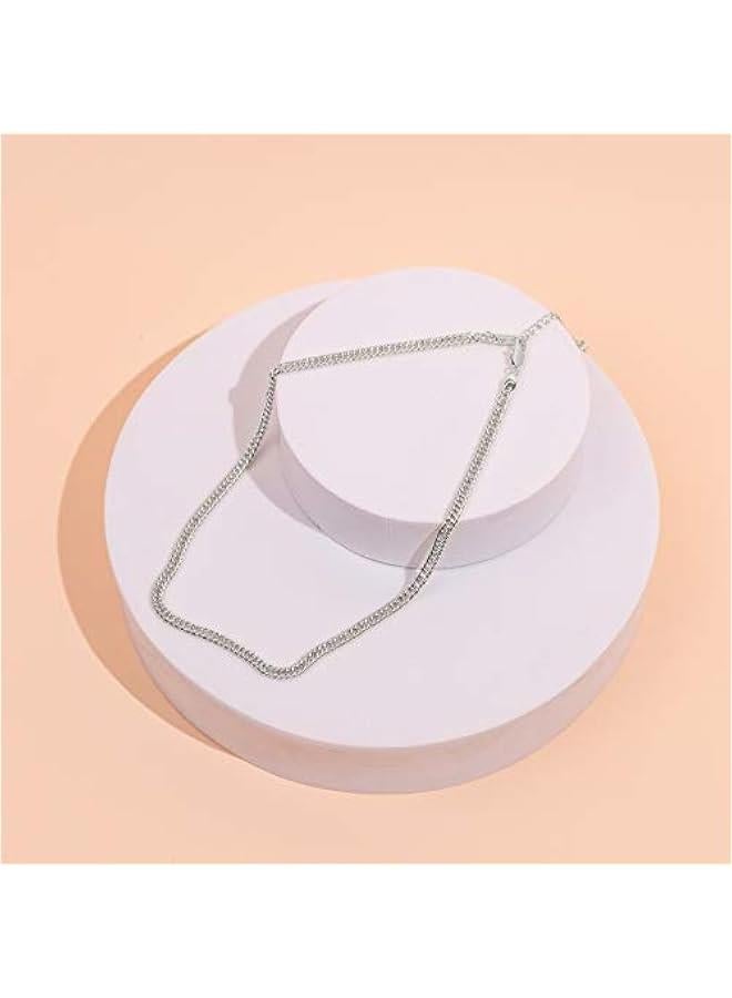 PAVOI 14K Gold Plated Curb Paperclip Box Sphere Bead Snake Herringbone and Figaro Chain Adjustable Necklace - Image 4