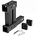 YZONA Tow Hitch 2 Inch Dual Hitch Extender DropRise Trailer Hitch Adapter Extension 4000 LBS Capacity Double Receiver Extender Fits Standard 2 Class III IV Receivers for Cargo Carrier Bike - Image 2