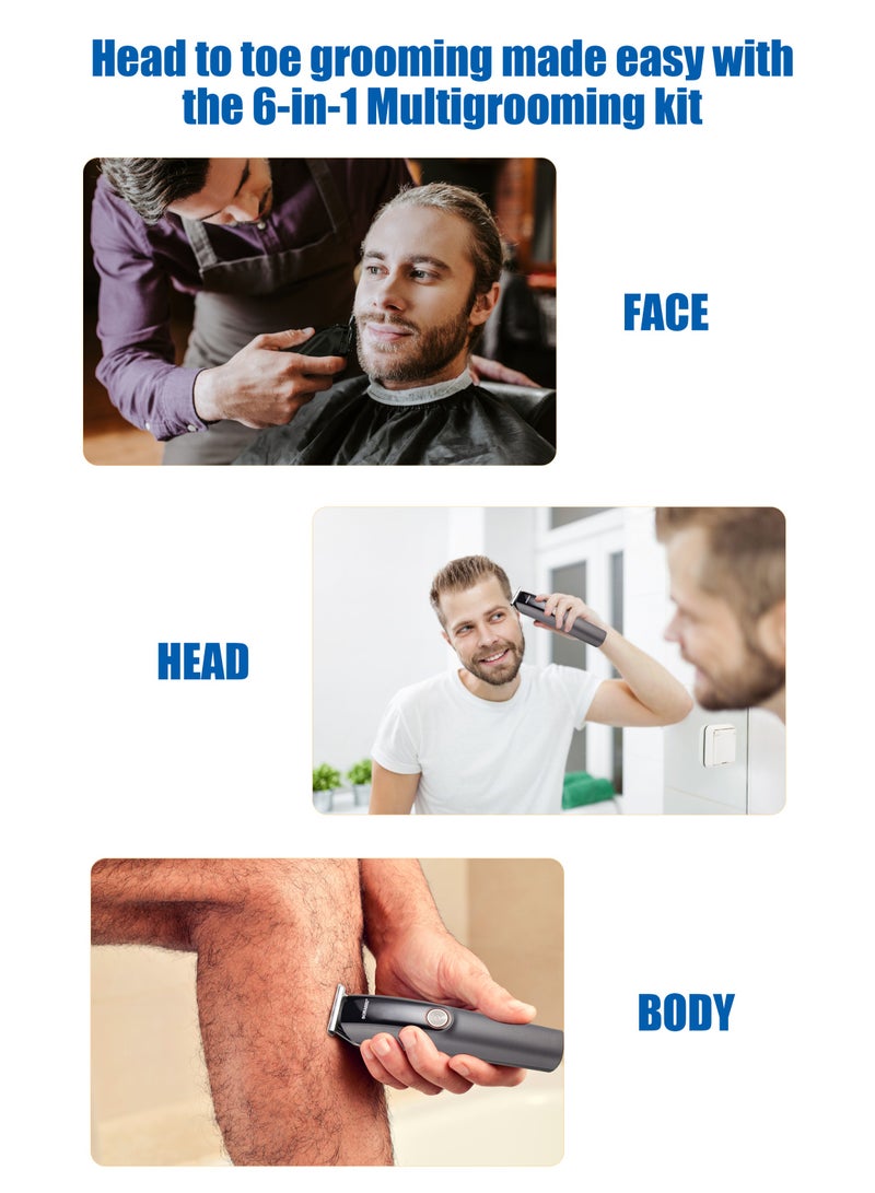 SONASHI Rechargeable Hair Clipper With Sharp Stainless Steel Cutter Blade Digital Display With Battery Status  Continuous Working Time 2 Hours Cordless Hair Clipper With USB Cable SHC-1056 Grey - Image 4