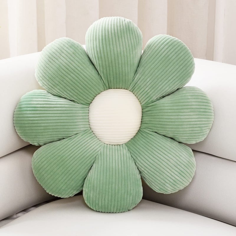 Sioloc Flower Pillow Shaped Throw Pillow Butt Cushion Flower Floor PillowSeating CushionCute Room Decor Plush Pillow for Bedroom Sofa ChairGreen157