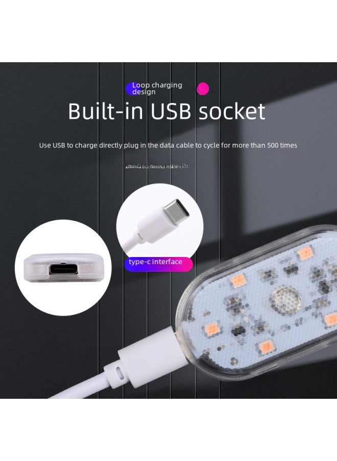 Generic - Car Atmosphere Touch Light Vehicle Interior Trunk Lighting Led Sensor Lamp No Shell Removal Charging Version-Light Source Power:200 MA-Light Color:Color Box Packaging (blue) + Magnet - Image 1