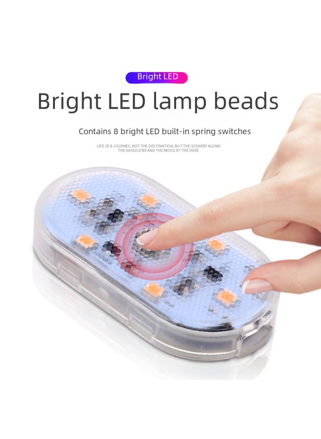 Generic - Car Atmosphere Touch Light Vehicle Interior Trunk Lighting Led Sensor Lamp No Shell Removal Charging Version-Light Source Power:200 MA-Light Color:Color Box Packaging (blue) + Magnet - Image 1
