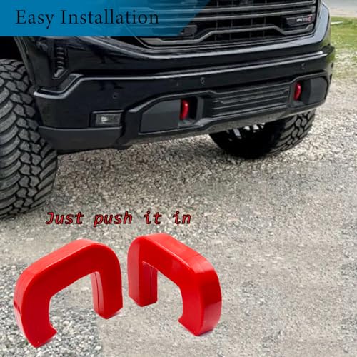 BOLTRY Tow Hooks Covers for GMC Sierra 1500 2019-2024, Front Hitch Cover 2Pcs Car Customized Tow Hooks Compatible with GMC Sierra 1500 Accessories 2019-2024 - Image 3