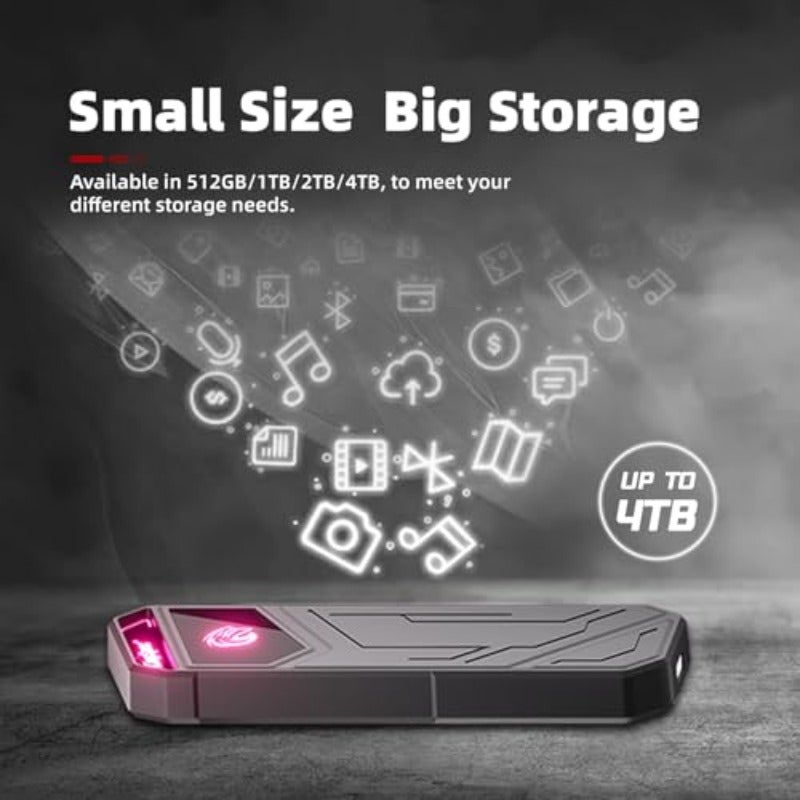 KingSpec Z5 4TB Portable External SSD with RGB Light - up to 2100MB s Zinc Alloy Case USB 3.2 Gen2x2 Interface Extreme Solid State Hard Drives Compatible with Mobile Phone PS4 Laptop TV PC - Image 5