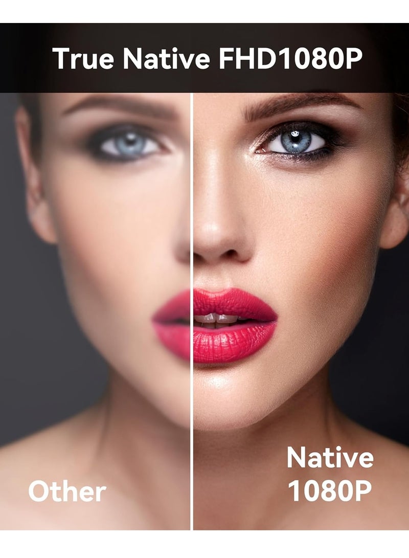 KASTWAVE جهاز عرض ميني، دقة 1080P الذكية مع نظام أندرويد TV 11.0، مع واي فاي وبلوتوث، دعم تصحيح الزاوية التلقائي 4K، 10000 لومن، دوران 180 درجة، جهاز عرض قصير المسافة - Image 2