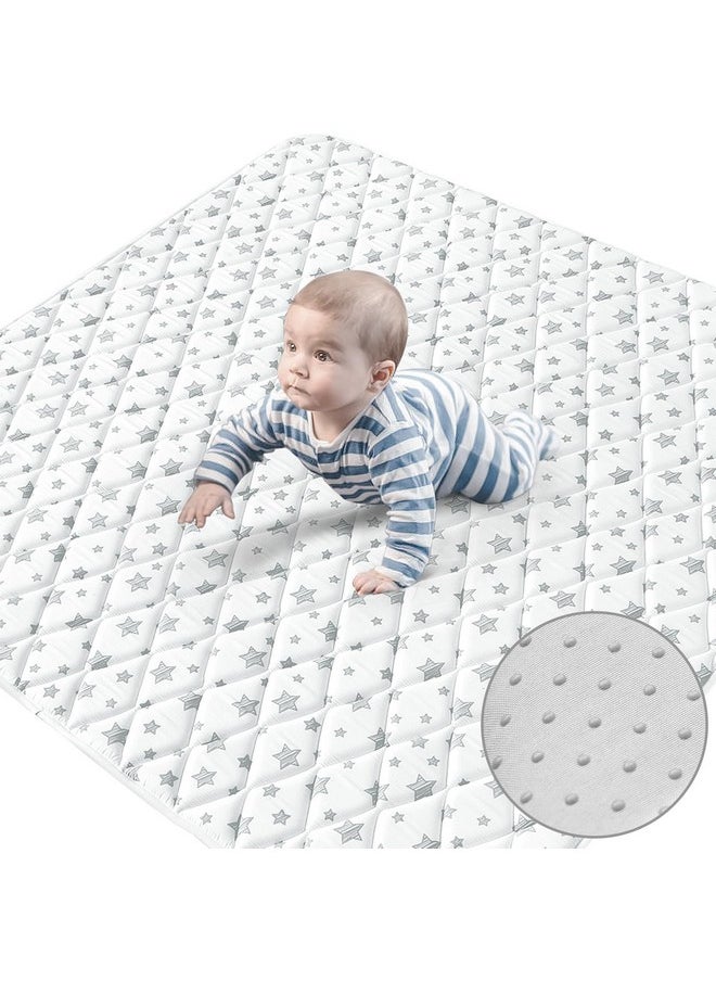 Moonsea Premium Foam Baby Play Mat, 50''X50'' Playpen Mat, One-Piece Crawling Mat Non Slip Cushioned Mats For Babies, Infant And Toddler, Baby Floor Play Mat  - Image 1