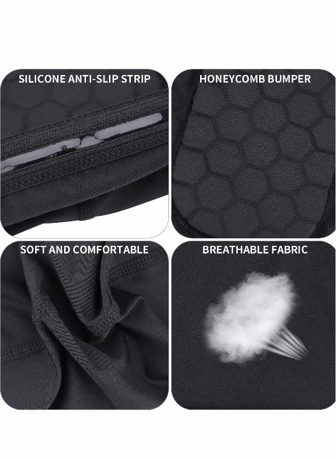 Generic Football Shin Guards, Soccer Football Shin Guard Socks with Foam - Image 2