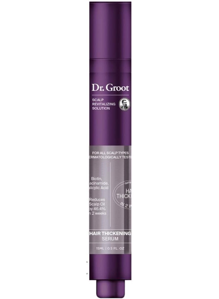 Dr.Groot Dr. Groot Award-Winning Hair Thickening Serum for Hair Loss, Korean Hair Care, Scalp Treatment, Clinically Tested, Reduces Oil, Roll On - Image 1