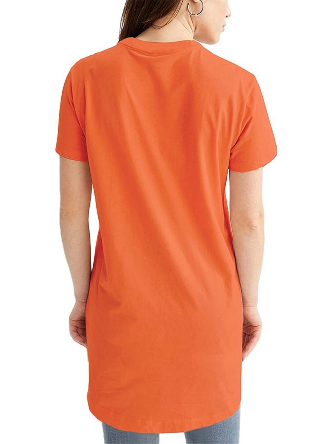 Nileton Tunic Crew Neck T-shirt - Cotton Shirts - For Women - Image 2