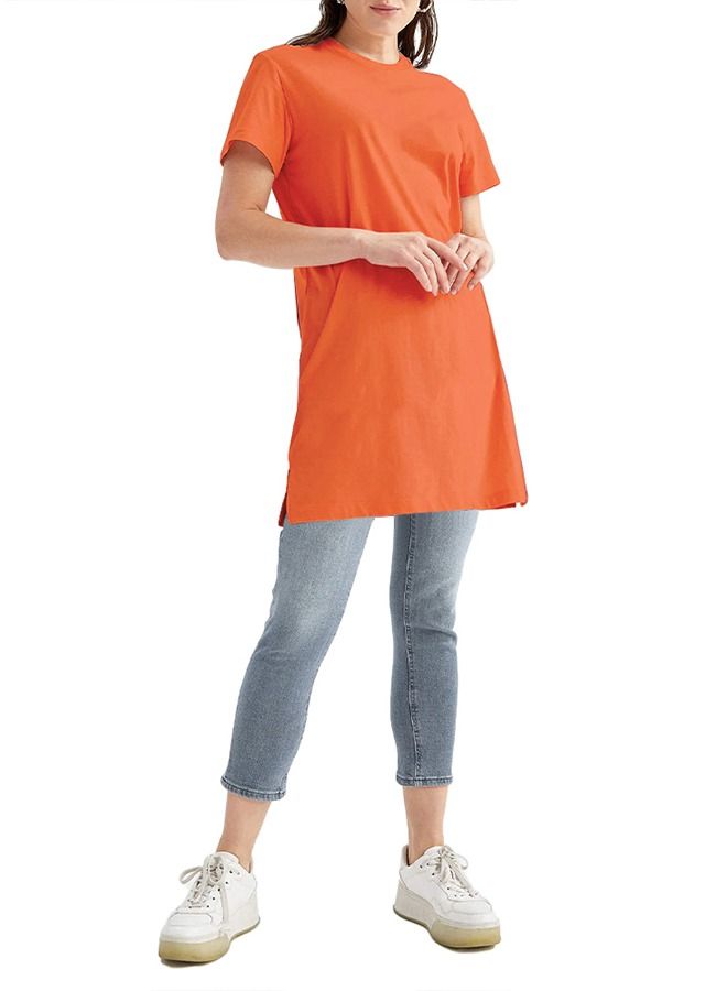 Nileton Tunic Crew Neck T-shirt - Cotton Shirts - For Women - Image 1