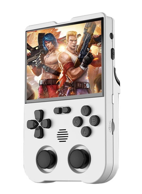 XU10 Retro Handheld Game Consoles, 3.5 inch IPS Screen, XU10 with a 64G Card Pre-Loaded 8000 Games, Support 20+ Kinds of Games Formats, with 3000 mAh Battery Life 6-8 Hours (White)
