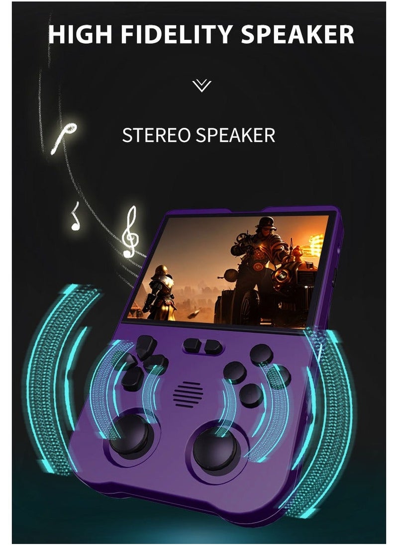 XU10 Retro Handheld Game Consoles, 3.5 inch IPS Screen, XU10 with a 64G Card Pre-Loaded 8000 Games, Support 20+ Kinds of Games Formats, with 3000 mAh Battery Life 6-8 Hours (White)
