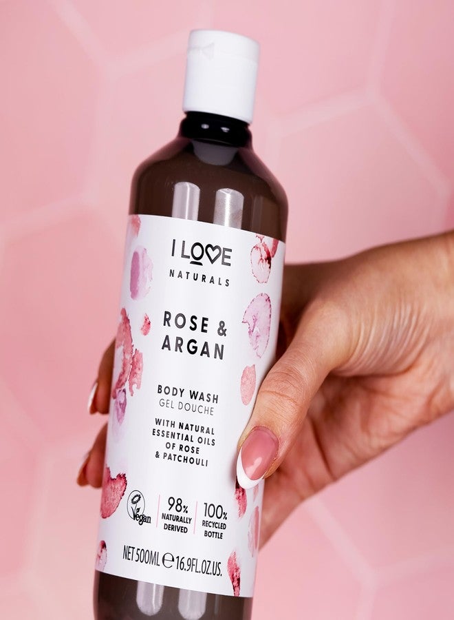 I Love Naturals Rose and Argan Body Wash - Moisturizing Body Wash - Infused with Essential Oils - Plant-Based Body Cleanser - 16.9 oz - Image 5