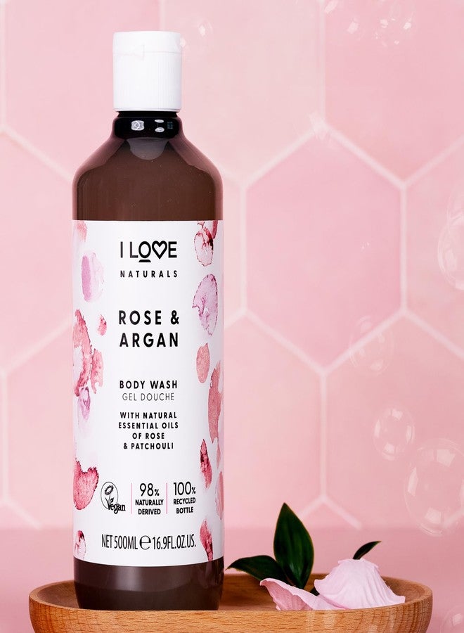 I Love Naturals Rose and Argan Body Wash - Moisturizing Body Wash - Infused with Essential Oils - Plant-Based Body Cleanser - 16.9 oz - Image 4