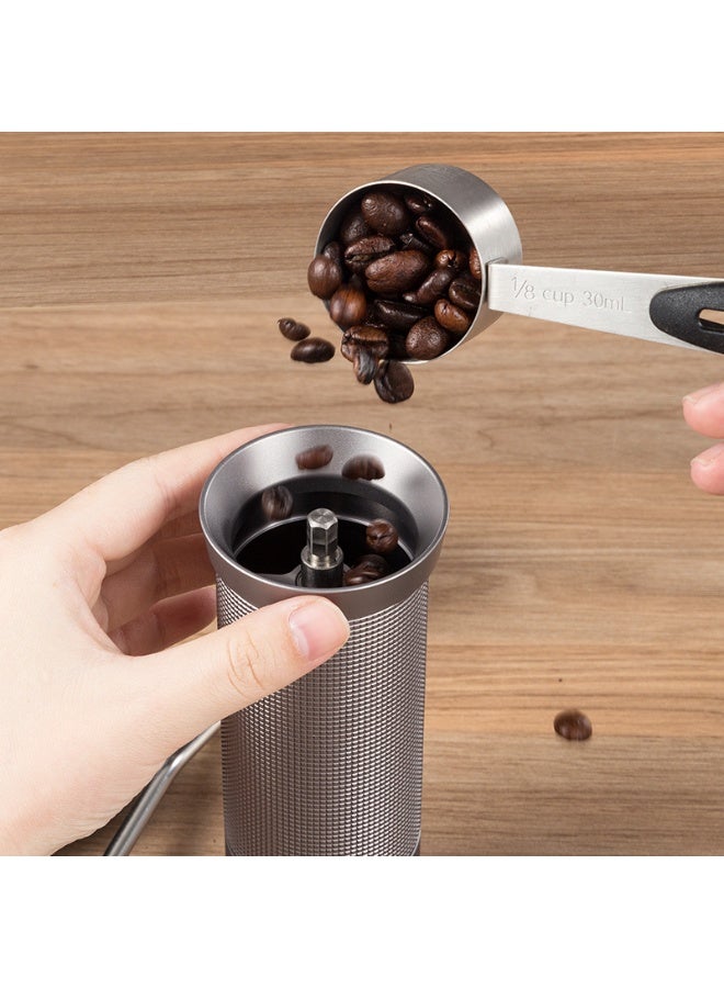 Manual Coffee Grinder with Premium Stainless Steel Burr, Adjustable Grind Settings, Complete 5-Piece Coffee Accessories Kit for Home & Travel - Image 3