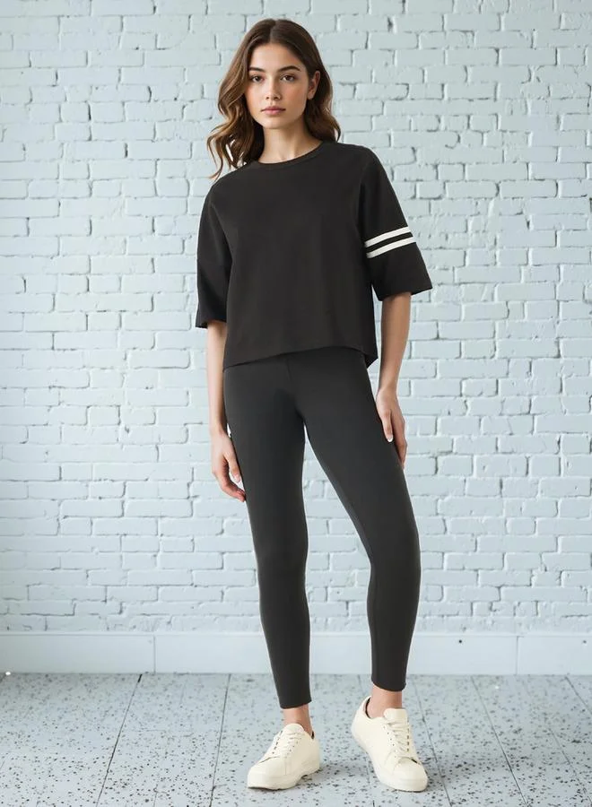 Kappa Kappa Logo Print Leggings with Elasticated Waistband