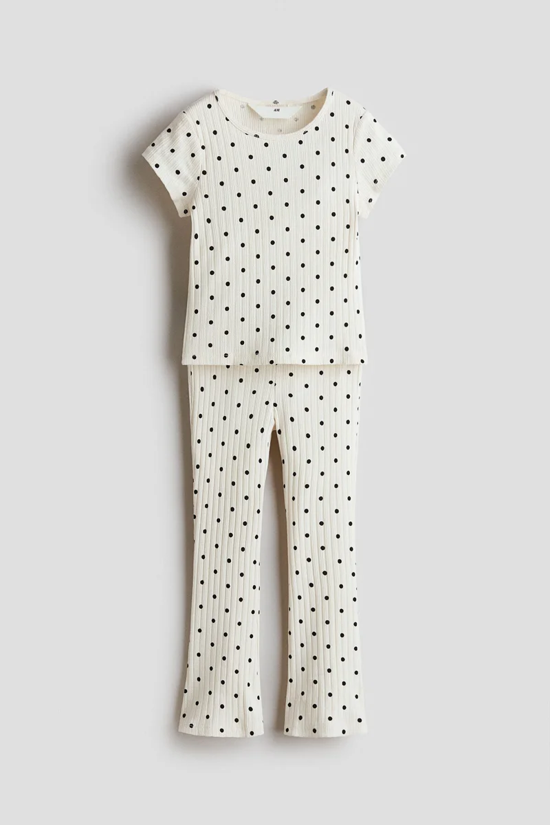 H&M 2-piece ribbed cotton set