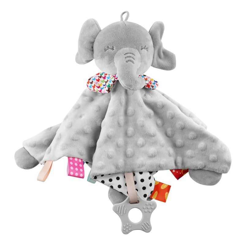 Numyawl Elephant Baby Lovey for Unisex Newborn Baby Security Blanket for Boys and Girls,Soft Lovie Baby Gifts Multi-Purpose Stuff Snuggle Toy,Elephant Stuffed Animal Grey - Image 1