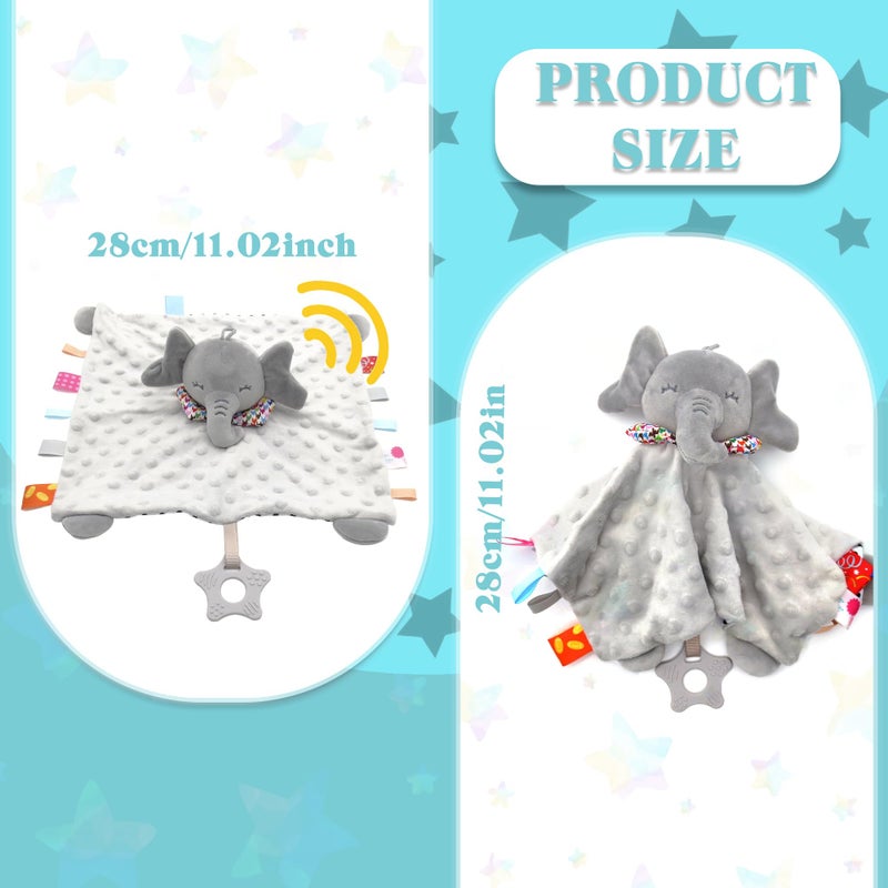 Numyawl Elephant Baby Lovey for Unisex Newborn Baby Security Blanket for Boys and Girls,Soft Lovie Baby Gifts Multi-Purpose Stuff Snuggle Toy,Elephant Stuffed Animal Grey - Image 2