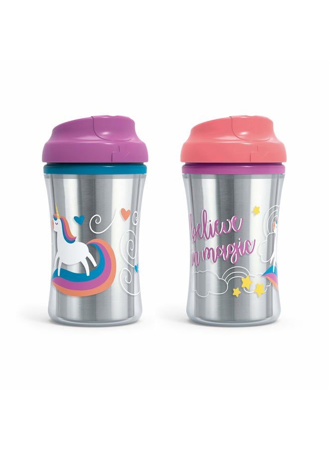 NUK First Essentials by NUK Seal Zone Insulated Cup-Like Rim Sippy Cup, 9 oz, 2 Count (Pack of 1)  - Image 1