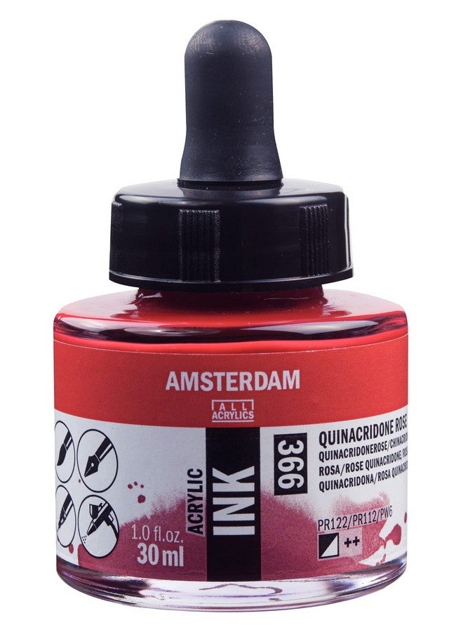 AMSTERDAM Acrylc Ink Quina Us:One Size Quinacridone Rose - Image 1