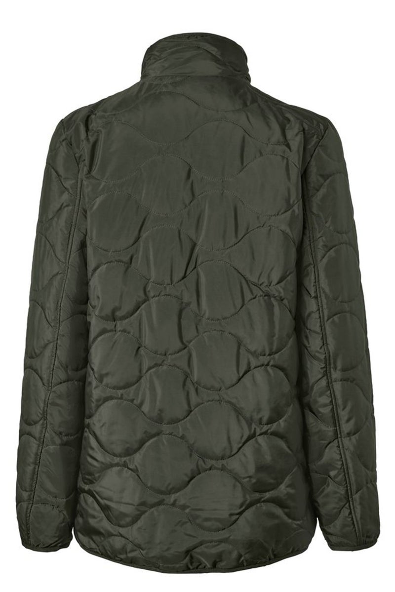 Tchibo Women Quilted Coat Jacket, Olive - Image 3