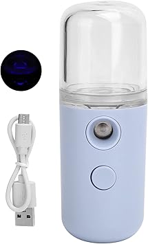 Uxsiya Face Mist Sprayer USB Rechargeable Handheld Face Humidifier Sprayer Moisturizing Hydrating Face Humidifier Sprayer for Women Menpurple - Image 1