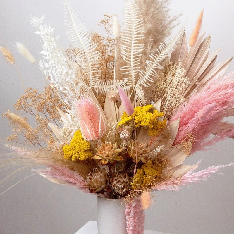 Bluejw Hot Sale Mini Pampas Grass Bouquet - Dried Flowers Reed Decor Arrangement, Small Natural Dried Plants for Home Wedding Party - Image 2